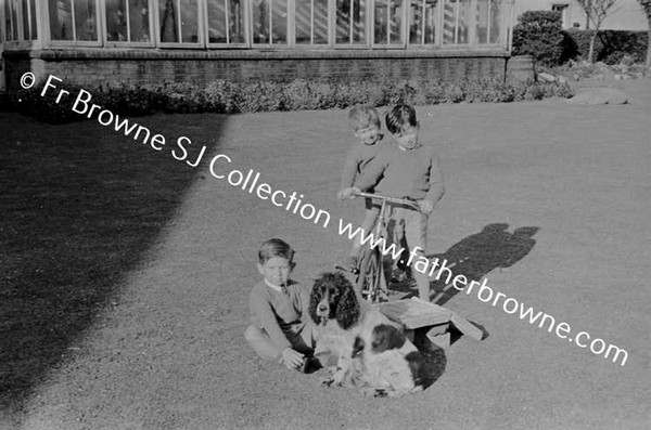 JOHN MALLICK PLAYING WITH HIS COUSINS O'NEILL & MRS O'NEILL AT MALLICKS ON CURRAGH